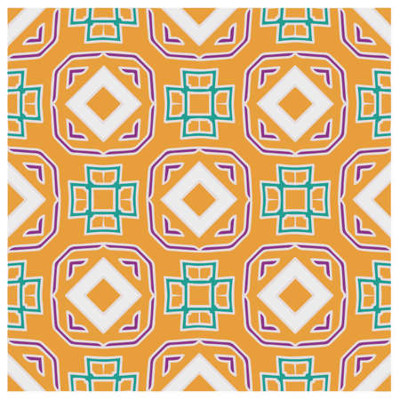 Abstract ethnic rug ornamental seamless pattern.Perfect for fashion, textile design, cute themed fabric, on wall paper, wrapping paper, fabrics and home decor.のイラスト素材