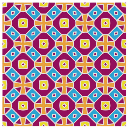 Abstract ethnic rug ornamental seamless pattern.Perfect for fashion, textile design, cute themed fabric, on wall paper, wrapping paper, fabrics and home decor.のイラスト素材
