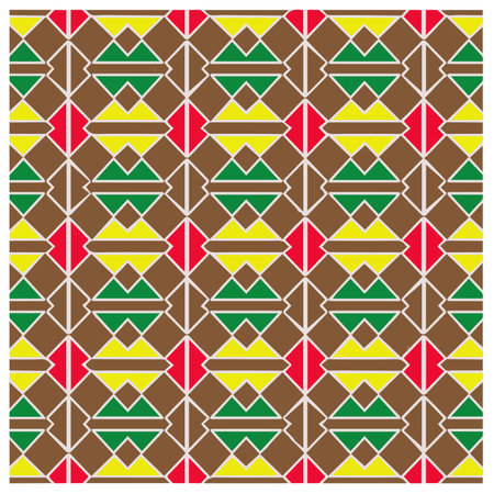 Abstract ethnic rug ornamental seamless pattern.Perfect for fashion, textile design, cute themed fabric, on wall paper, wrapping paper, fabrics and home decor.のイラスト素材