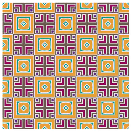 Abstract ethnic rug ornamental seamless pattern.Perfect for fashion, textile design, cute themed fabric, on wall paper, wrapping paper, fabrics and home decor.のイラスト素材