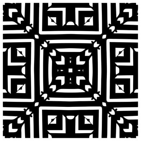 Abstract background with black and white pattern. Unique geometric vector swatch. Perfect for site backdrop, wrapping paper, wallpaper, textile and surface design.のイラスト素材