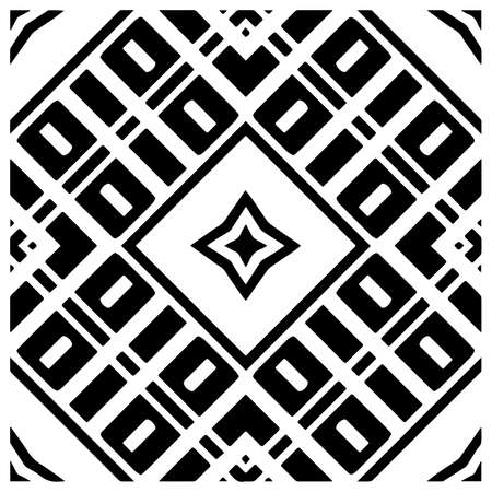 Abstract background with black and white pattern. Unique geometric vector swatch. Perfect for site backdrop, wrapping paper, wallpaper, textile and surface design.のイラスト素材