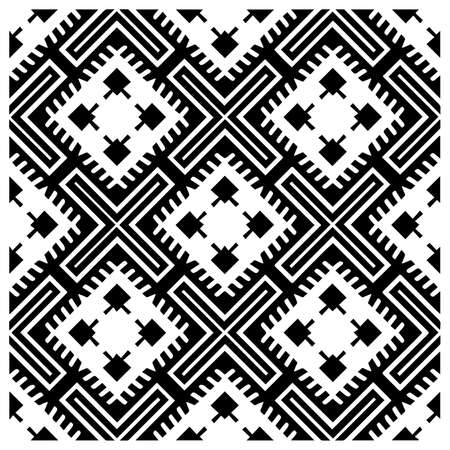 Abstract background with black and white pattern. Unique geometric vector swatch. Perfect for site backdrop, wrapping paper, wallpaper, textile and surface design.のイラスト素材