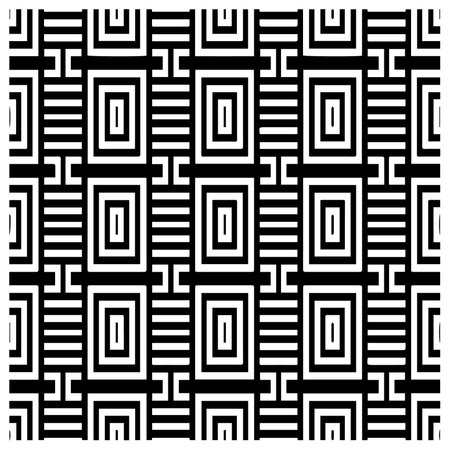 Abstract background with black and white pattern. Unique geometric vector swatch. Perfect for site backdrop, wrapping paper, wallpaper, textile and surface design.のイラスト素材