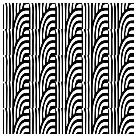 Abstract background with black and white pattern. Unique geometric vector swatch. Perfect for site backdrop, wrapping paper, wallpaper, textile and surface design.のイラスト素材