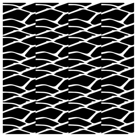 Abstract background with black and white pattern. Unique geometric vector swatch. Perfect for site backdrop, wrapping paper, wallpaper, textile and surface design.のイラスト素材