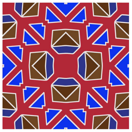 Abstract ethnic rug ornamental seamless pattern.Perfect for fashion, textile design, cute themed fabric, on wall paper, wrapping paper, fabrics and home decor.のイラスト素材