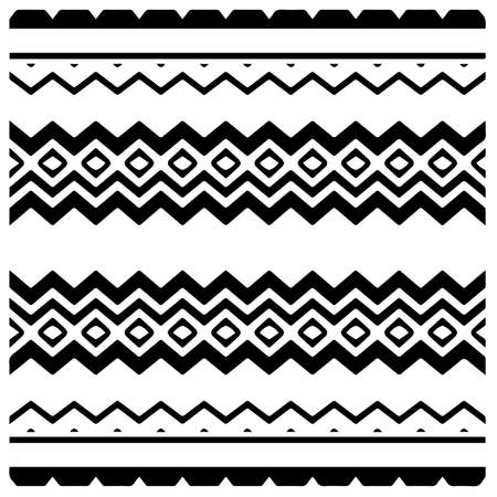 Black and white abstract geometric seamless pattern with wavy shapes, and curved lines. simple...