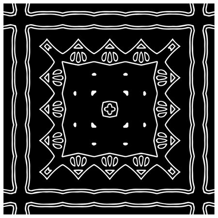 Black and white abstract geometric seamless pattern with wavy shapes, and curved lines. simple monochrome texture. grunge background. Repeat design for decor, cover, print.のイラスト素材