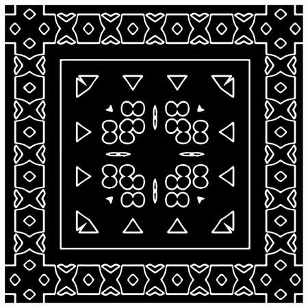 Black and white abstract geometric seamless pattern with wavy shapes, and curved lines. simple monochrome texture. grunge background. Repeat design for decor, cover, print.のイラスト素材