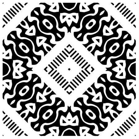 Design seamless monochrome geometric pattern. abstract background. Vector art.Perfect for site backdrop, wrapping paper, wallpaper, textile and surface design.のイラスト素材