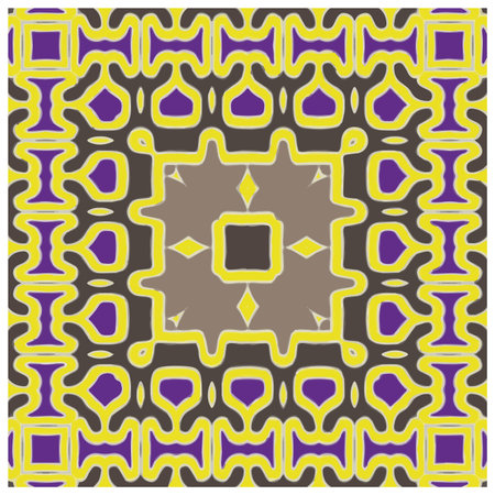 Seamless vector pattern. Background texture in geometric ornamental style.Repeat background.Color mandala.のイラスト素材