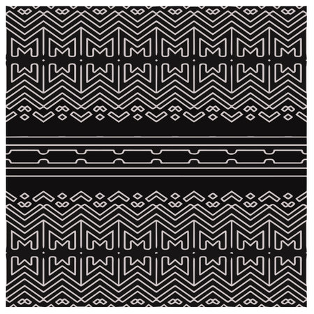 Design seamless monochrome geometric pattern. abstract background. Vector art.Perfect for site...