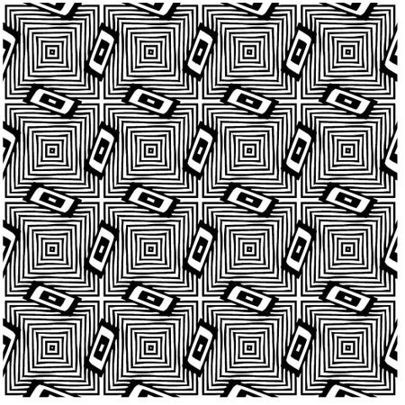 Vector pattern in geometric ornamental style. Black and white abstract background .Seamless repeat pattern.のイラスト素材