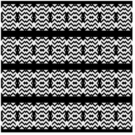 Vector pattern in geometric ornamental style. Black and white abstract background. Seamless repeat...