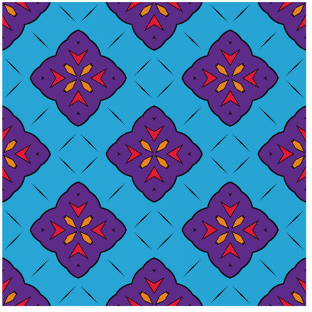 Abstract ethnic rug ornamental seamless pattern.Perfect for fashion, textile design, cute themed fabric, on wall paper, wrapping paper, fabrics and home decor.のイラスト素材