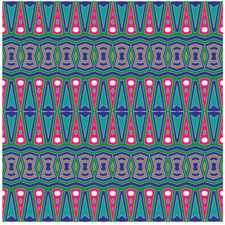 Abstract ethnic rug ornamental seamless pattern.Perfect for fashion, textile design, cute themed fabric, on wall paper, wrapping paper, fabrics and home decor.のイラスト素材