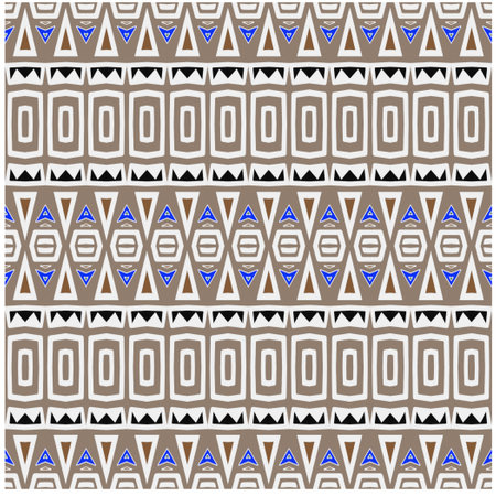 Abstract ethnic rug ornamental seamless pattern.Perfect for fashion, textile design, cute themed fabric, on wall paper, wrapping paper, fabrics and home decor.のイラスト素材
