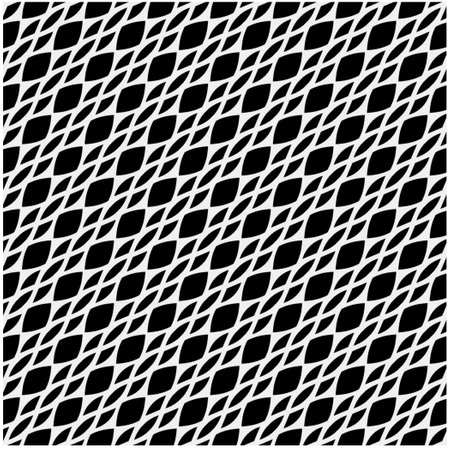 Vector pattern in geometric ornamental style. Black and white color.Seamless pattern.のイラスト素材