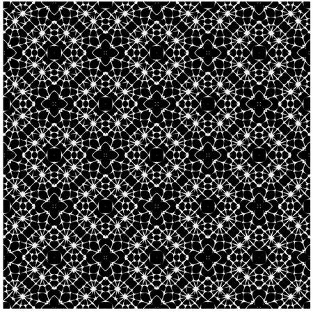 Vector pattern in geometric ornamental style. Black and white color.Seamless pattern.