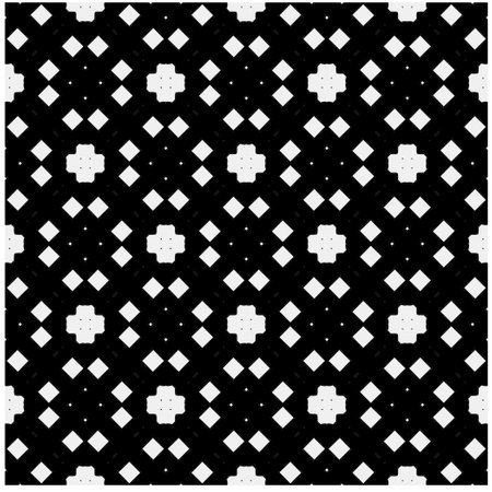 Vector pattern in geometric ornamental style. Black and white color.Seamless pattern.