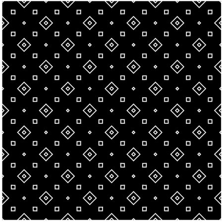 Vector pattern in geometric ornamental style. Black and white color.Seamless pattern.のイラスト素材