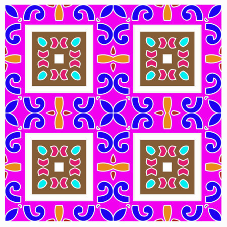 Abstract ethnic rug ornamental seamless pattern.Perfect for fashion, textile design, cute themed fabric, on wall paper, wrapping paper, fabrics and home decor.のイラスト素材