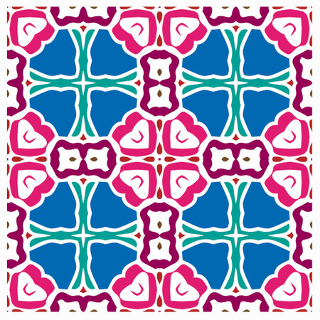 Abstract ethnic rug ornamental seamless pattern.Perfect for fashion, textile design, cute themed fabric, on wall paper, wrapping paper, fabrics and home decor.のイラスト素材