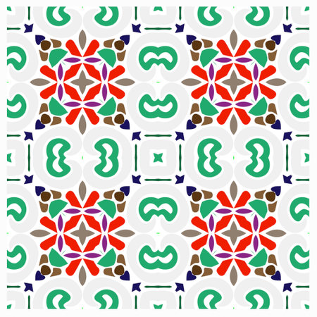 Abstract ethnic rug ornamental seamless pattern.Perfect for fashion, textile design, cute themed fabric, on wall paper, wrapping paper, fabrics and home decor.のイラスト素材