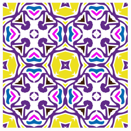 Abstract ethnic rug ornamental seamless pattern.Perfect for fashion, textile design, cute themed fabric, on wall paper, wrapping paper, fabrics and home decor.のイラスト素材