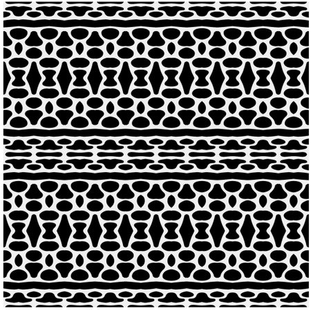 Vector pattern in geometric ornamental style. Black and white color.Seamless repeat pattern.Simple geo all over print block for apparel textile, ladies dress, fashion garment, digital wall paper.のイラスト素材