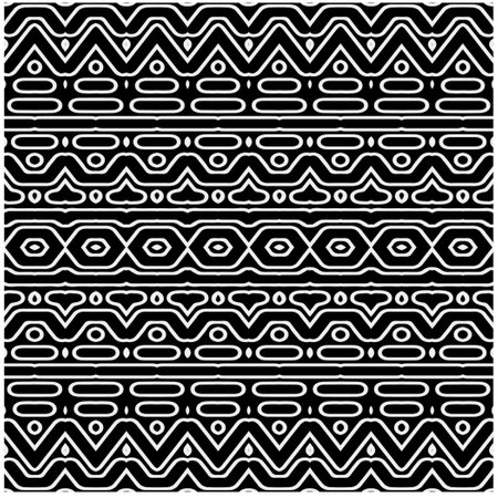 Vector pattern in geometric ornamental style. Black and white color.Seamless repeat pattern.Simple geo all over print block for apparel textile, ladies dress, fashion garment, digital wall paper.のイラスト素材