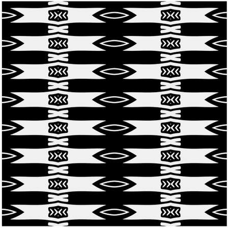 Vector pattern in geometric ornamental style. Black and white color.Seamless repeat pattern.Simple...