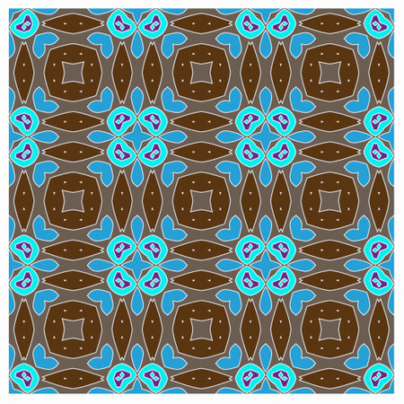 Abstract ethnic rug ornamental seamless pattern.Perfect for fashion, textile design, cute themed fabric, on wall paper, wrapping paper, fabrics and home decor.のイラスト素材