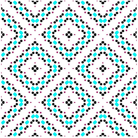 Vector geometric ornament in ethnic style. Seamless pattern with abstract shapes, repeat tiles....