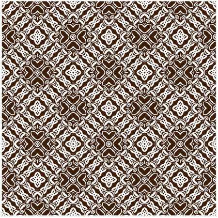Vector geometric ornament in ethnic style. Seamless pattern with abstract shapes, repeat tiles. Vintage retro texture.Repeating pattern for decor, fabric,textile and fabric.のイラスト素材