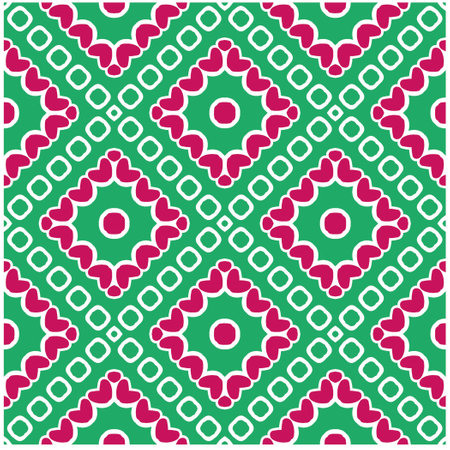 Vector geometric ornament in ethnic style. Seamless pattern with abstract shapes, repeat tiles. Vintage retro texture.Repeating pattern for decor, fabric,textile and fabric.のイラスト素材