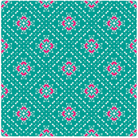 Vector geometric ornament in ethnic style. Seamless pattern with abstract shapes, repeat tiles. Vintage retro texture.Repeating pattern for decor, fabric,textile and fabric.のイラスト素材