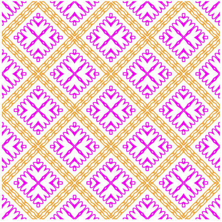 Vector geometric ornament in ethnic style. Seamless pattern with abstract shapes, repeat tiles....