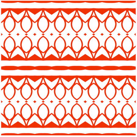 Vector geometric ornament in ethnic style. Seamless pattern with abstract shapes, repeat tiles. Vintage retro texture.Repeating pattern for decor, fabric,textile and fabric.のイラスト素材