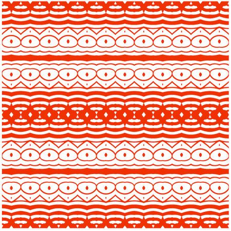 Vector geometric ornament in ethnic style. Seamless pattern with abstract shapes, repeat tiles. Vintage retro texture.Repeating pattern for decor, fabric,textile and fabric.のイラスト素材