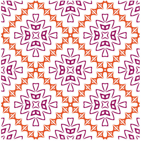 Vector geometric ornament in ethnic style. Seamless pattern with abstract shapes, repeat tiles. Vintage retro texture.Repeating pattern for decor, fabric,textile and fabric.のイラスト素材