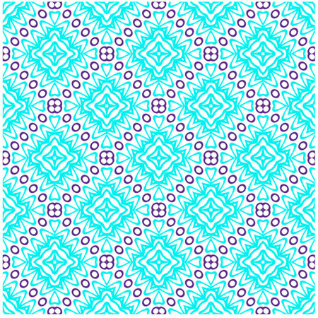 Vector geometric ornament in ethnic style. Seamless pattern with abstract shapes, repeat tiles....