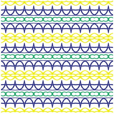 Vector geometric ornament in ethnic style. Seamless pattern with abstract shapes, repeat tiles. Vintage retro texture.Repeating pattern for decor, fabric,textile and fabric.のイラスト素材