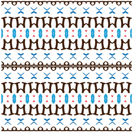 Vector geometric ornament in ethnic style. Seamless pattern with abstract shapes, repeat tiles....