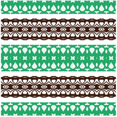 Vector geometric ornament in ethnic style. Seamless pattern with abstract shapes, repeat tiles. Vintage retro texture.Repeating pattern for decor, fabric,textile and fabric.のイラスト素材