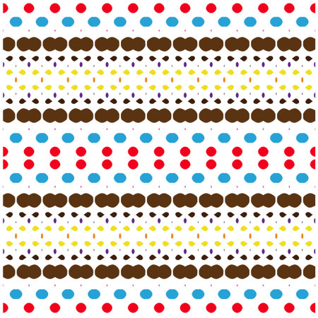 Vector geometric ornament in ethnic style. Seamless pattern with abstract shapes, repeat tiles. Vintage retro texture.Repeating pattern for decor, fabric,textile and fabric.のイラスト素材