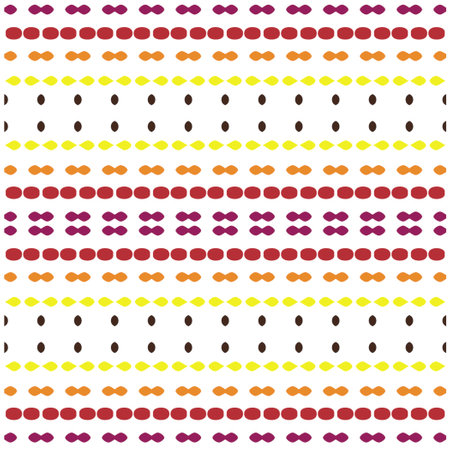 Vector geometric ornament in ethnic style. Seamless pattern with abstract shapes, repeat tiles. Vintage retro texture.Repeating pattern for decor, fabric,textile and fabric.のイラスト素材