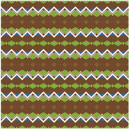 Vector geometric ornament in ethnic style. Seamless pattern with abstract shapes, repeat tiles....