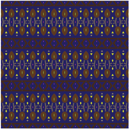Vector geometric ornament in ethnic style. Seamless pattern with abstract shapes, repeat tiles....